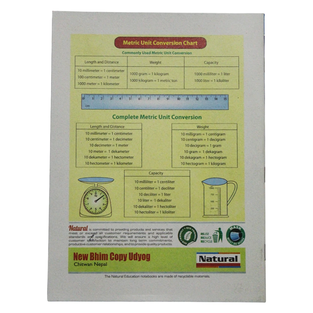 Product photo of Natural Graph Notebook MRP 50 - (Buy 3 get 1 free)