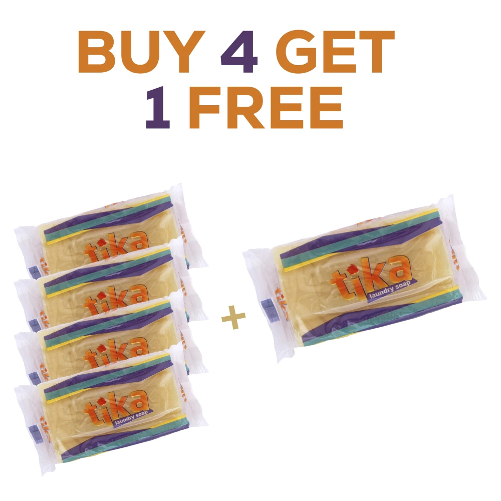 Product photo of Tika Laundry Soap 250gm - (BUY 4 GET 1 FREE ) 5pcs