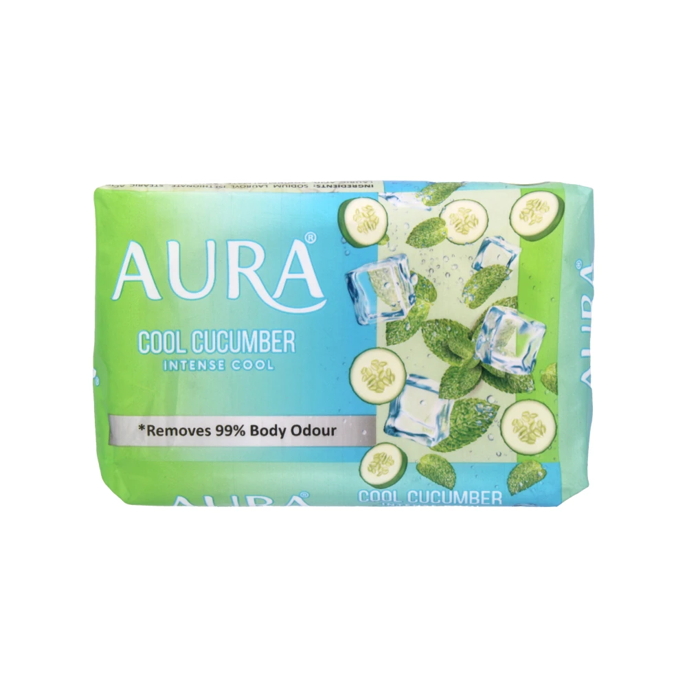 Product photo of Aura Soap Cool Cucumber - 100gm (Buy 6 Get 1 Free) 7pcs